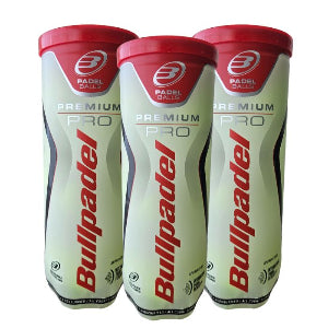 Pack 3 Botes de Pelotas Bullpadel Premium Pro